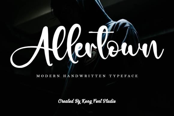 Allertown Font: A Modern Handwritten Script for Creative Projects