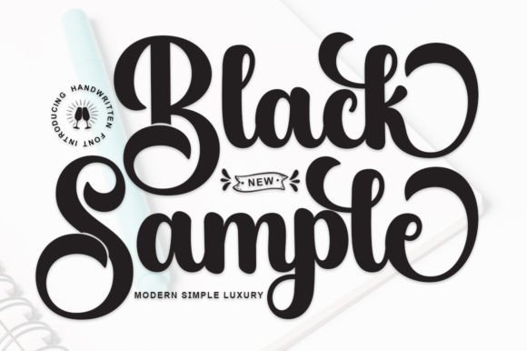 Black Sample: A Modern Calligraphy Font for Elegant Designs