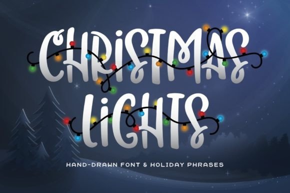 Christmas Lights Font: A Bold Typeface for Festive Design