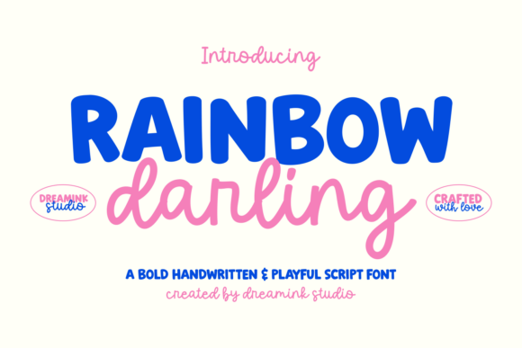 Rainbow Darling Duo: A Font Pairing for Bold & Playful Design