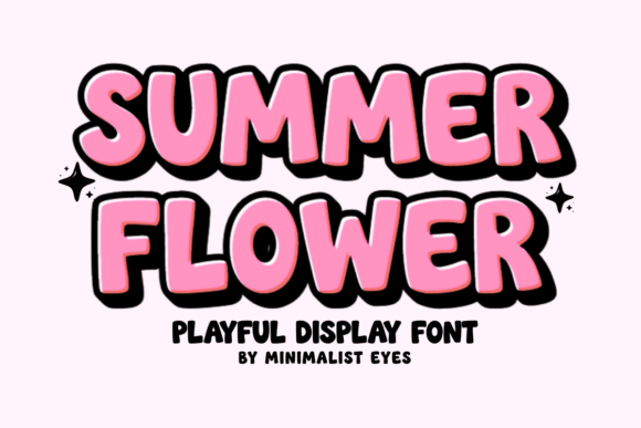 Summer Flower: A Playful Bubbly Font for Joyful Designs